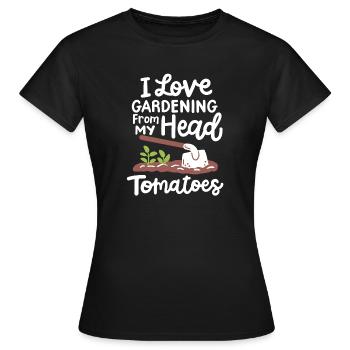 Garten Gartenarbeit - Frauen T-Shirt - Schwarz - Vorne - AI Model Female 172 dark (172cm)