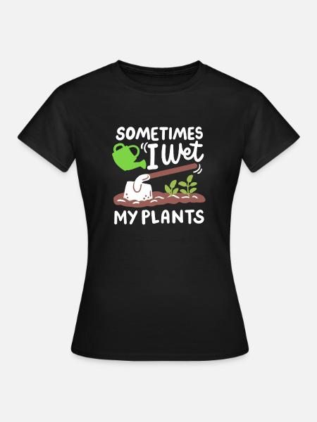 Garten Gartenarbeit Gießkanne - Frauen T-Shirt - Schwarz