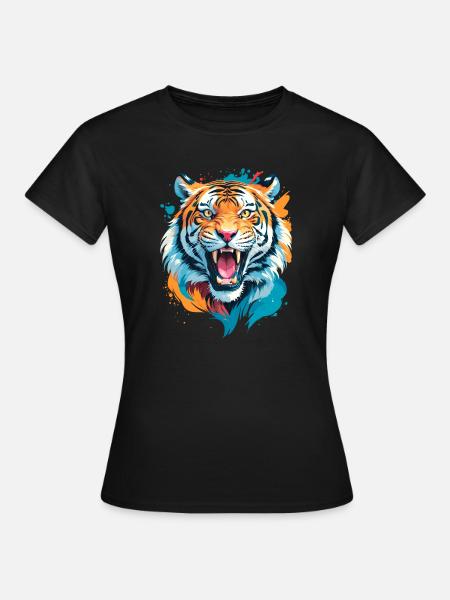 Nepal Tiger - Frauen T-Shirt - Schwarz