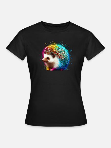 Igel - Frauen T-Shirt - Schwarz