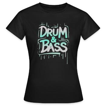 Drum and bass - T-shirt Femme - noir - Devant - AI Model Female 172 dark (172cm)