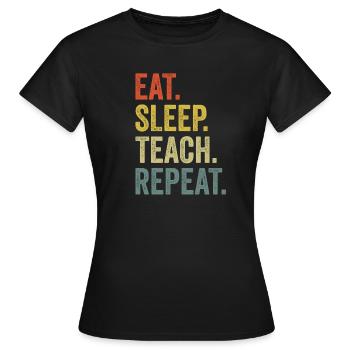 déclaration de l'enseignant - T-shirt Femme - noir - Devant - AI Model Female 172 dark (172cm)