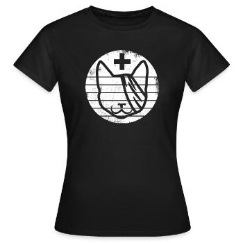 Premiers secours pour chats - T-shirt Femme - noir - Devant - AI Model Female 172 dark (172cm)