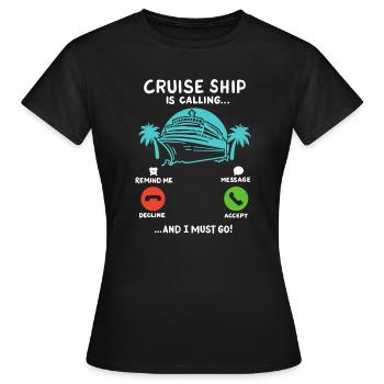 Kreuzfahrt Sommerurlaub - Frauen T-Shirt - Schwarz - Vorne - AI Model Female 172 dark (172cm)