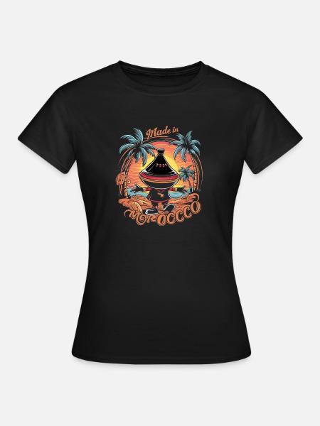 Panneau sur le thème du Maroc Desgeboie - T-shirt Femme - noir