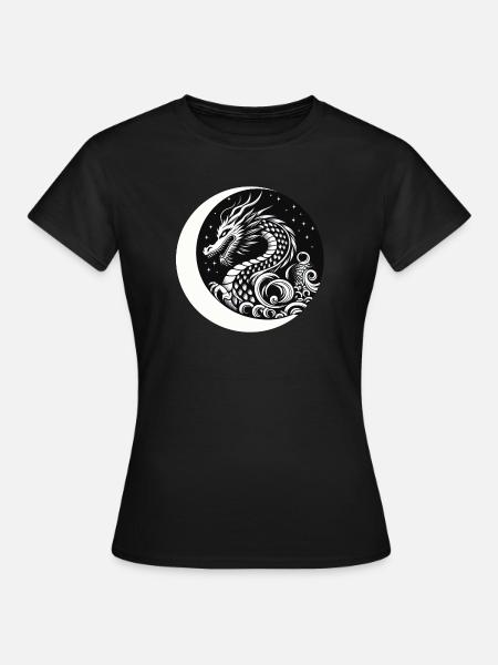 Chinesischer Drache - Frauen T-Shirt - Schwarz