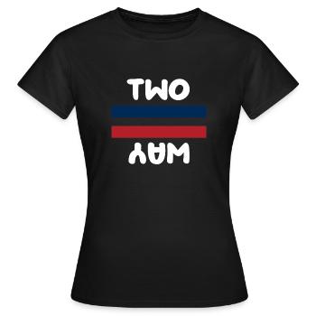 Two-Way - Women's T-Shirt - black - Front - AI Model Female 172 dark (172cm)