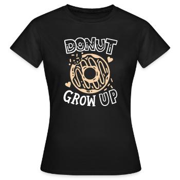 Donut Donut-Wortspiel - Frauen T-Shirt - Schwarz - Vorne - AI Model Female 172 dark (172cm)