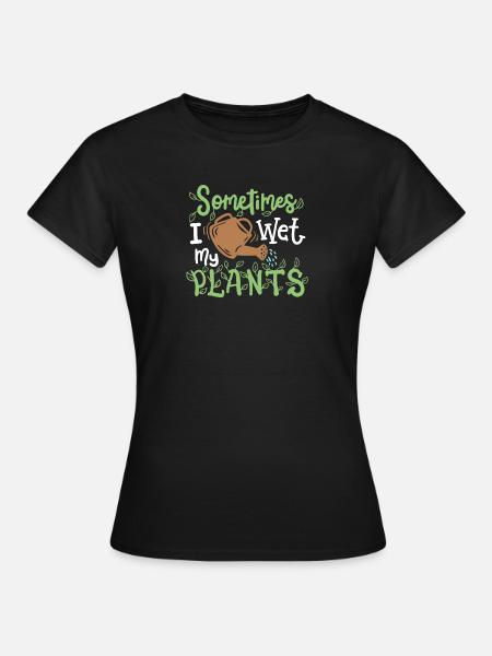 Pflanzen Gartenarbeit - Frauen T-Shirt - Schwarz