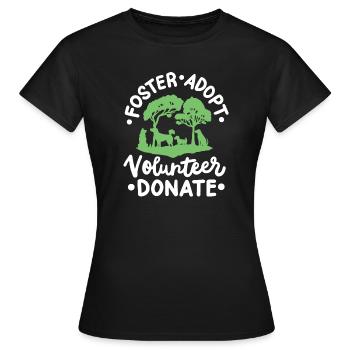Hunderettung Tierheim - Frauen T-Shirt - Schwarz - Vorne - AI Model Female 172 dark (172cm)
