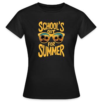 Summer sunset sunglasses design - Women's T-Shirt - black - Front - AI Model Female 172 dark (172cm)