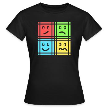 Motifs géométriques - T-shirt Femme - noir - Devant - AI Model Female 172 dark (172cm)