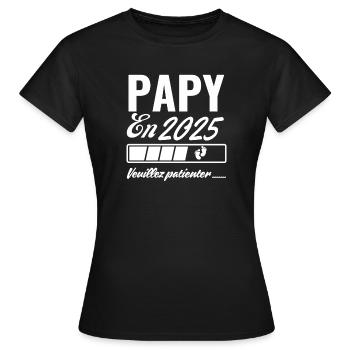 Grandpa In 2025 Please Wait - Women's T-Shirt - black - Front - AI Model Female 172 dark (172cm)