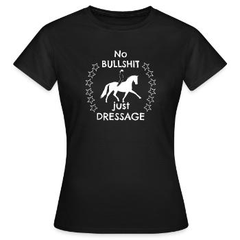 Straight forward dressage Statement Dressurreiten - Frauen T-Shirt - Schwarz - Vorne - AI Model Female 172 dark (172cm)