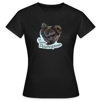 The Plush Raptors - Women's T-Shirt - black - Front - AI Model Female 172 dark (172cm)