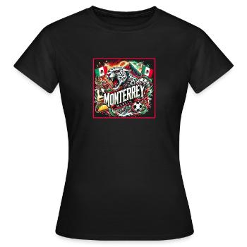 Monterrey Mexiko Städte Design - Frauen T-Shirt - Schwarz - Vorne - AI Model Female 172 dark (172cm)