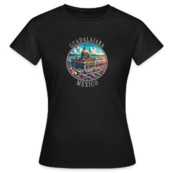 Guadalajara Mexiko Reise Design - Frauen T-Shirt - Schwarz - Vorne - AI Model Female 172 dark (172cm)