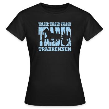 Traber auf dem Weg zum Ziel - Frauen T-Shirt - Schwarz - Vorne - AI Model Female 172 dark (172cm)