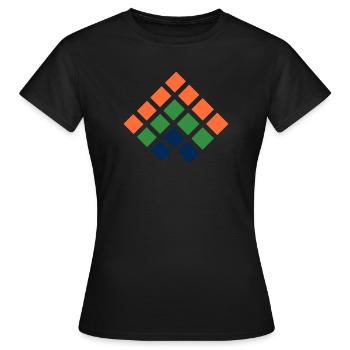flèche mosaïque vers le haut - T-shirt Femme - noir - Devant - AI Model Female 172 dark (172cm)