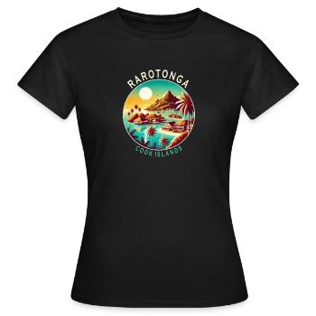Parotonga Cook Islands Pazifik Reise - Frauen T-Shirt - Schwarz - Vorne - AI Model Female 172 dark (172cm)
