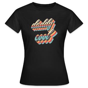 Daddy Cool Retro Straps - Frauen T-Shirt - Schwarz - Vorne - AI Model Female 172 dark (172cm)