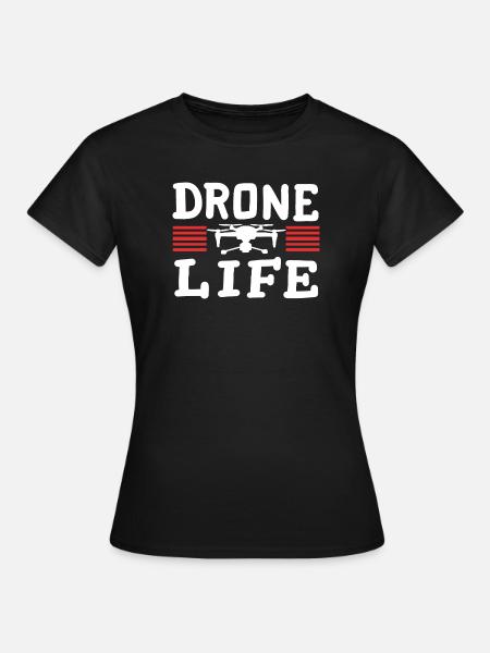 Drohnenpilot RC FPV Quadrocopter - Frauen T-Shirt - Schwarz