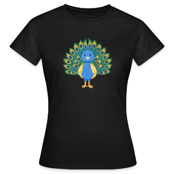 Paon - T-shirt Femme - noir - Devant - AI Model Female 172 dark (172cm)