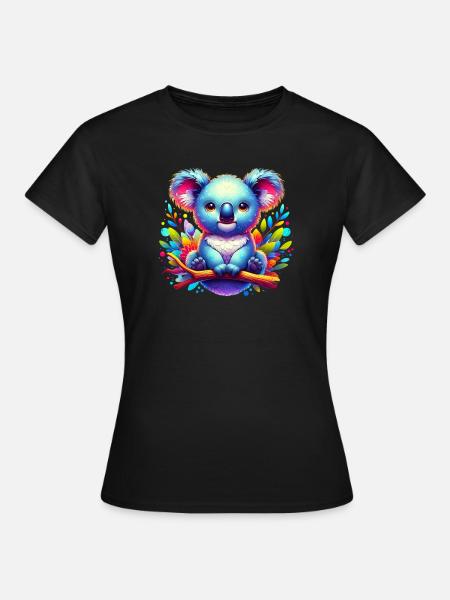 Koala - Frauen T-Shirt - Schwarz