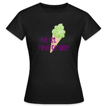 Eis coole lustige Sprüche Gemüse schlecken Eiskrem - Frauen T-Shirt - Schwarz - Vorne - AI Model Female 172 dark (172cm)