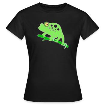 Chamaeleon tier - Frauen T-Shirt - Schwarz - Vorne - AI Model Female 172 dark (172cm)