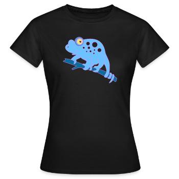 Chamaeleon tier - Frauen T-Shirt - Schwarz - Vorne - AI Model Female 172 dark (172cm)