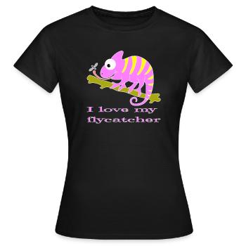 Chamaeleon tier - Frauen T-Shirt - Schwarz - Vorne - AI Model Female 172 dark (172cm)