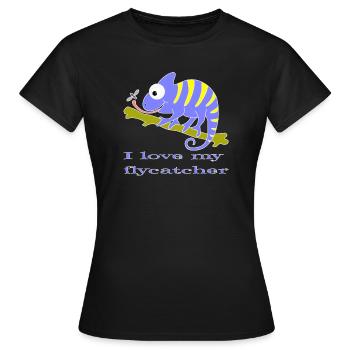 Chamaeleon tier - Frauen T-Shirt - Schwarz - Vorne - AI Model Female 172 dark (172cm)