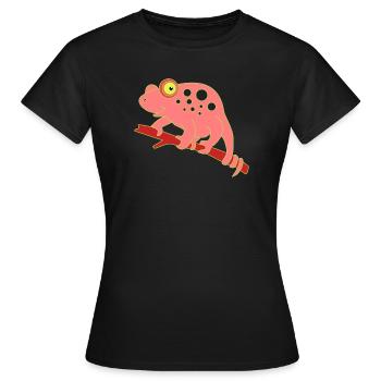 Chamaeleon tier - Frauen T-Shirt - Schwarz - Vorne - AI Model Female 172 dark (172cm)