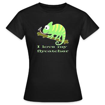 Chamaeleon tier - Frauen T-Shirt - Schwarz - Vorne - AI Model Female 172 dark (172cm)