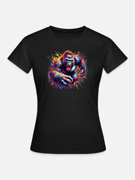 Gorilla - Frauen T-Shirt - Schwarz