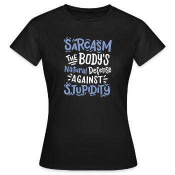 Sarkasmus sarkastischer Spruch - Frauen T-Shirt - Schwarz - Vorne - AI Model Female 172 dark (172cm)
