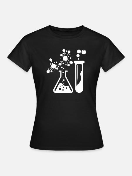 Chemie Silhouette Labor-Experiment - Frauen T-Shirt - Schwarz