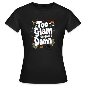 TROP GLAMOUR POUR S’EN SOUCIER - T-shirt Femme - noir - Devant - AI Model Female 172 dark (172cm)