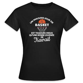 Zitat Sport Basketball Motivation - Frauen T-Shirt - Schwarz - Vorne - AI Model Female 172 dark (172cm)
