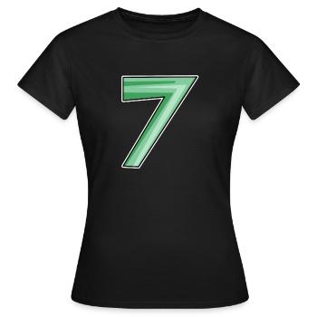 Sieben Motiv Zahl 7 - Frauen T-Shirt - Schwarz - Vorne - AI Model Female 172 dark (172cm)