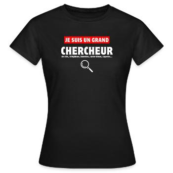 Suchen, Suchen, Verlieren Ihrer Schlüssel - Frauen T-Shirt - Schwarz - Vorne - AI Model Female 172 dark (172cm)