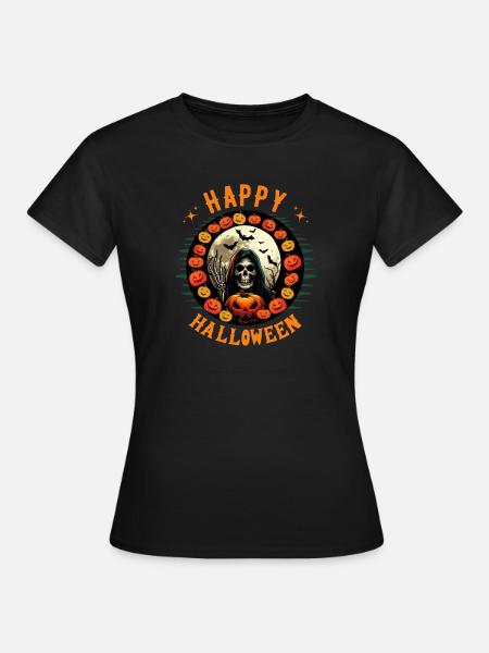 Fröhliches Halloween - Frauen T-Shirt - Schwarz