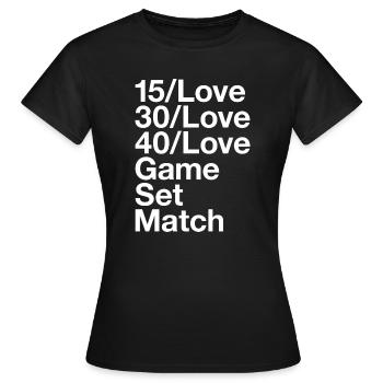 TENNIS Lover - Frauen T-Shirt - Schwarz - Vorne - AI Model Female 172 dark (172cm)