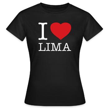 I LOVE LIMA Peru - Frauen T-Shirt - Schwarz - Vorne - AI Model Female 172 dark (172cm)