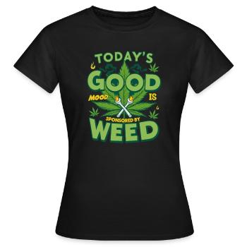 Bonne Humeur Weed - T-shirt Femme - noir - Devant - AI Model Female 172 dark (172cm)