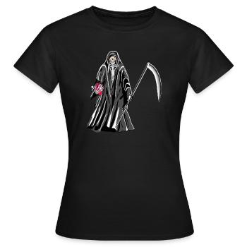 La Faucheuse - T-shirt Femme - noir - Devant - AI Model Female 172 dark (172cm)