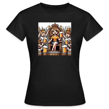 Königin der Bierfestlichkeit Illustration - Frauen T-Shirt - Schwarz - Vorne - AI Model Female 172 dark (172cm)