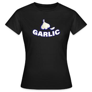 GARLIC - Frauen T-Shirt - Schwarz - Vorne - AI Model Female 172 dark (172cm)