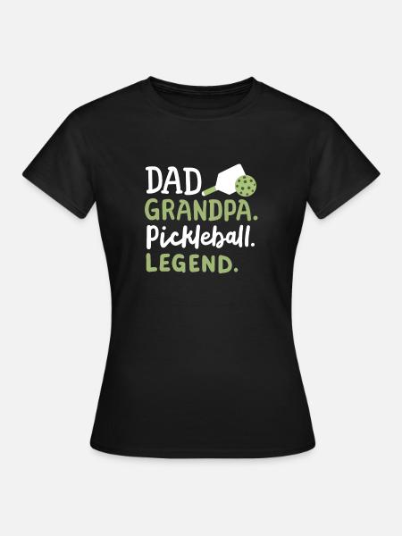 Pickleball-Spieler Papa Opa - Frauen T-Shirt - Schwarz